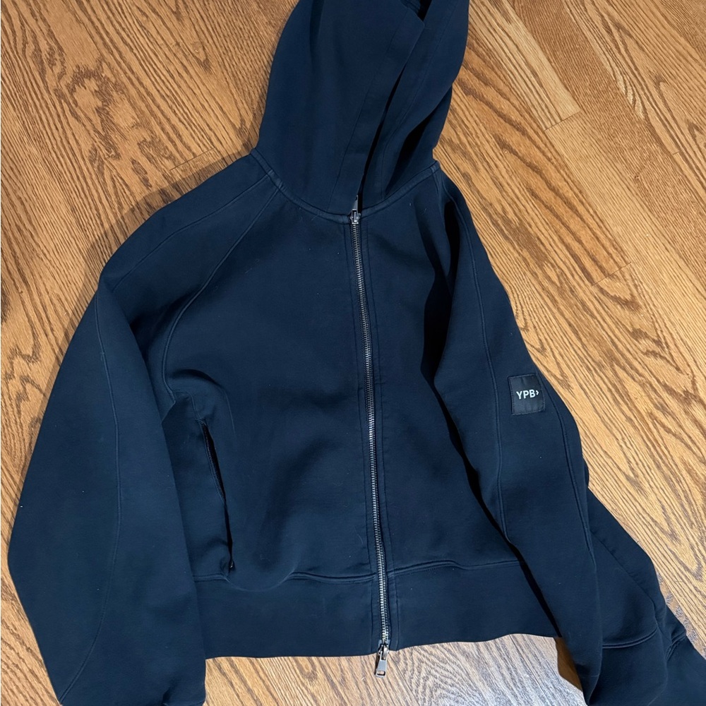 Black Zip-Up Hoodie YPB Abercrombie small